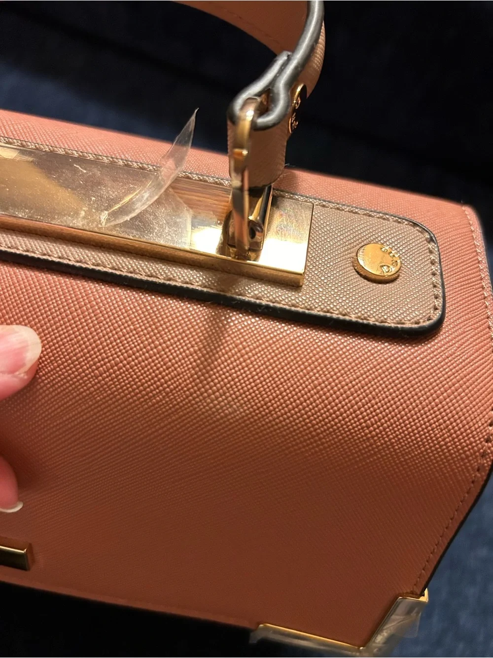 Dune London Two-Tone Tan Top-Handle Satchel with Snake-Print Wallet